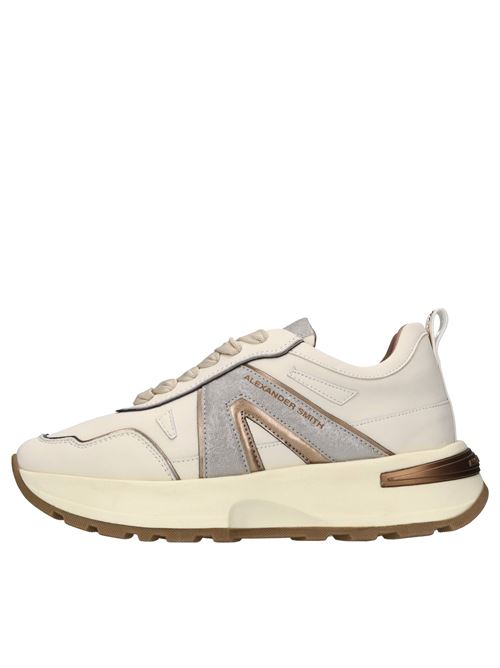 Sneakers in pelle ed ecopelle ALEXANDER SMITH | LIVERPOOL WOMAN LPW 2174BIANCO-ARGENTO